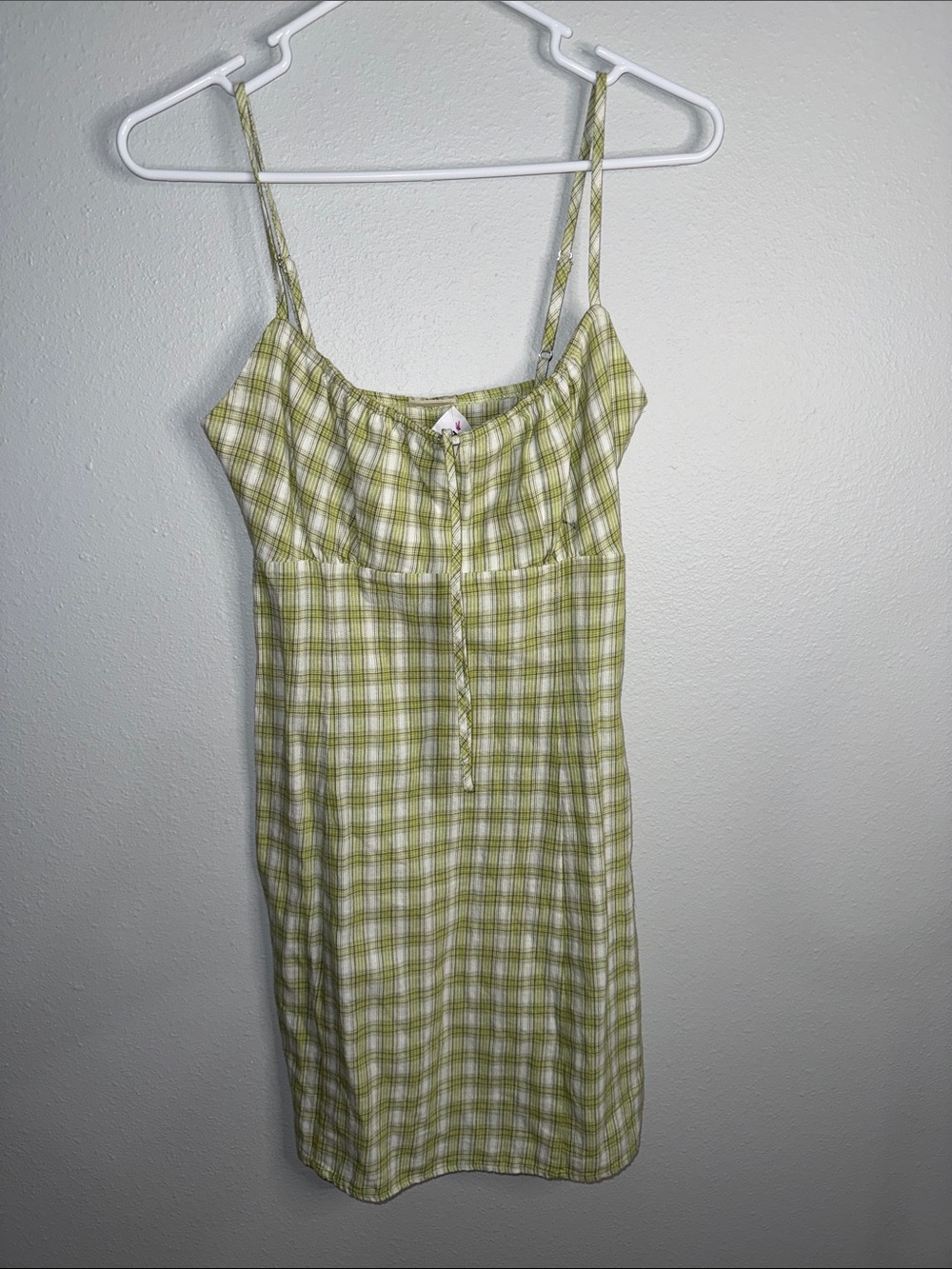 NWT Brandy Melville John Galt Green Plaid Dress One Size